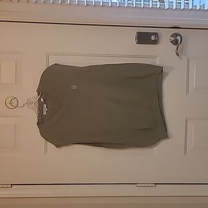 Olive Green V-Neck Sweater Vest